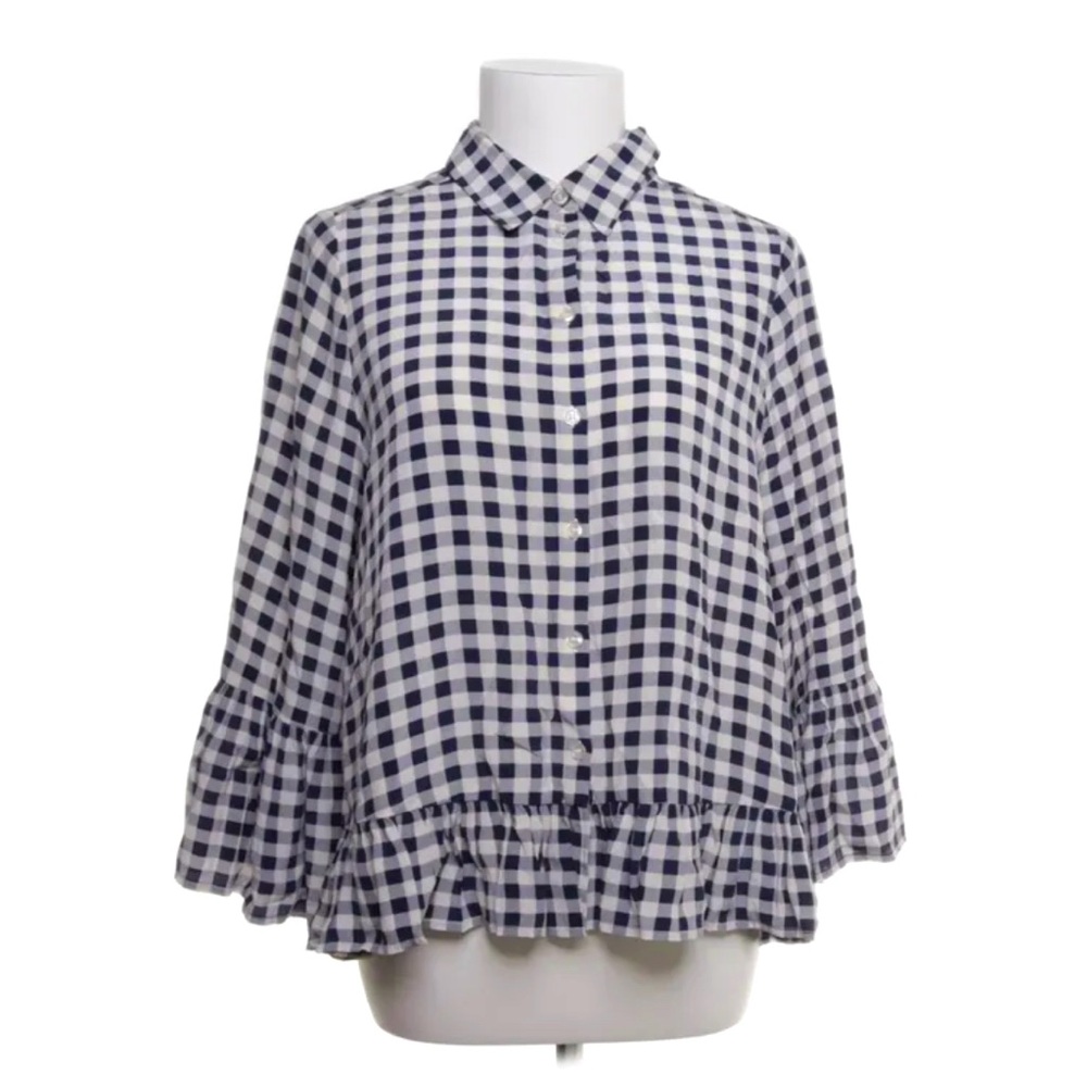 Kokoon Silk Ruffle Gingham‎ Blouse Size XS